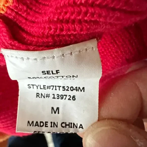 Honey Punch Cardigan Sweater Womens MEDIUM Open Front Rainbow Pride Twee Kidcore - Picture 10 of 10